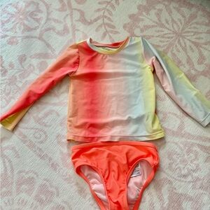 GAP Kids Swim Rashguard Set - Red, Yellow, Orange